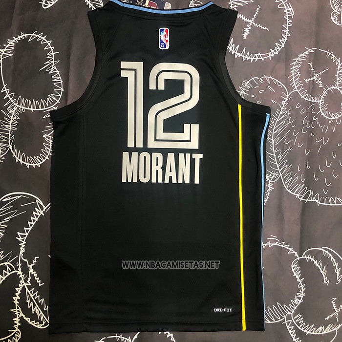 Camiseta Memphis Grizzlies Ja Morant NO 12 Select Series Negro